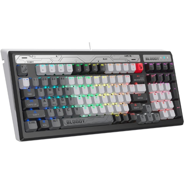 Фото - Клавиатура проводная игровая Bloody B950 RGB Warrior Grey