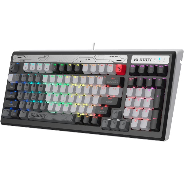 Фото - Клавиатура проводная игровая Bloody B950 RGB Warrior Grey