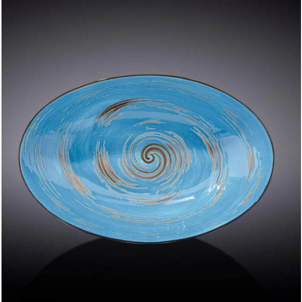 Фото - Блюдо Wilmax Spiral Blue 25х16.5х6 см 570 мл (WL-669640 / A)