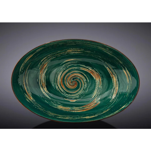Фото - Блюдо Wilmax Spiral Green 25х16.5х6 см 570 мл (WL-669540 / A)