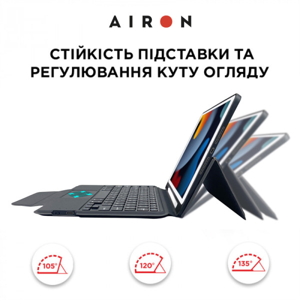 Фото - Чохол для планшету AIRON Premium for iPad 10.2'' 2019/2020/2021 7/8/9th Gen та Air 3 з інтегрованою клавіатурою (4822352781144)