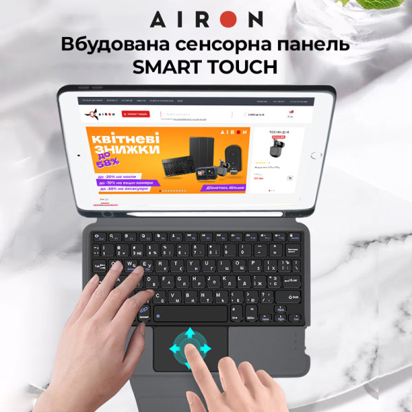 Фото - Чохол для планшету AIRON Premium for iPad 10.2'' 2019/2020/2021 7/8/9th Gen та Air 3 з інтегрованою клавіатурою (4822352781144)