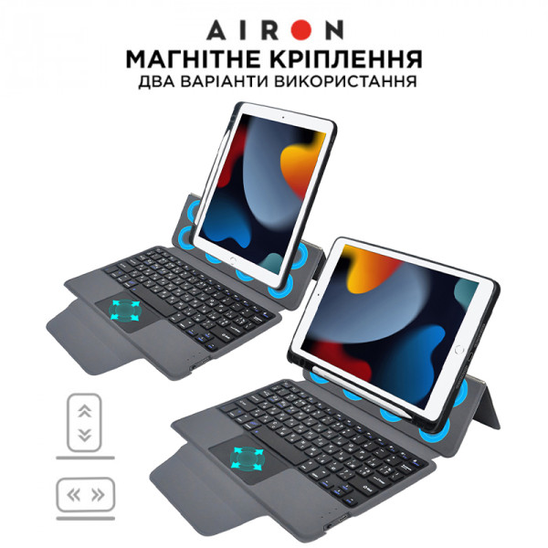 Фото - Чохол для планшету AIRON Premium for iPad 10.2'' 2019/2020/2021 7/8/9th Gen та Air 3 з інтегрованою клавіатурою (4822352781144)