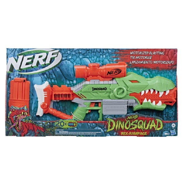 Фото - Бластер многозарядный Hasbro Nerf Дино Рекс Рэмпейдж (F0807)