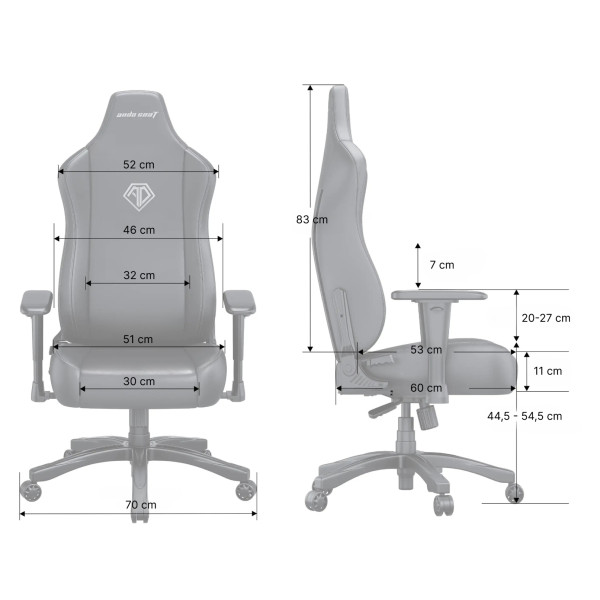 Фото - Крісло для геймерів Anda Seat Novis Size L Gray Fabric (AD23-L-01-G-F)