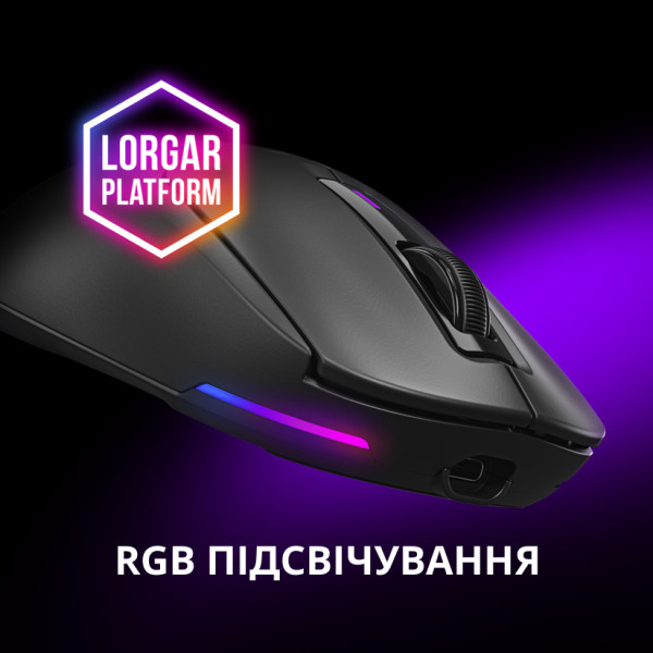 Фото - Миша бездротова ігрова Lorgar MSA10W Wireless Gaming Black (LRG-MSA10W-BK)