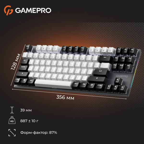 Фото - Клавіатура дротова GamePro Genesis Joker Outemu Red Swithes USB Gray (MK124G)