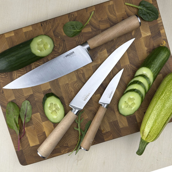Фото - Ніж для м'яса Vinzer Natura Line 19 см (50614)