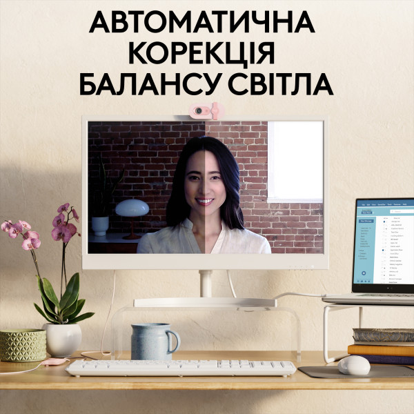 Фото - Веб-камера для комп'ютера Logitech Brio 100 Full HD Rose (960-001623)
