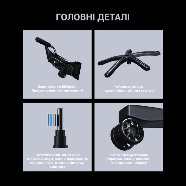 Фото - Крісло для геймерів Anda Seat Luna Size L Grey Fabric (AD18-44-G-F)
