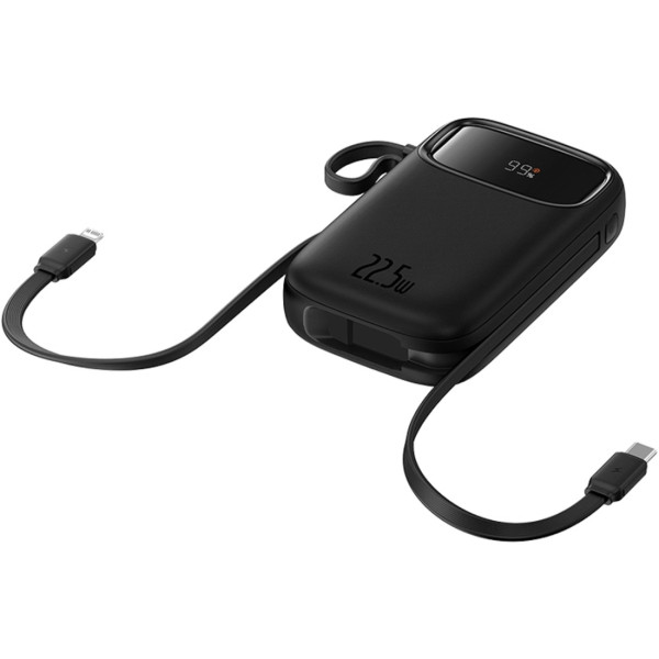 Фото - Батарея мобільна Baseus 20000mAh Qpow2 22.5W PD,QC3.0 USB-A, USB-C In/Out, with built-in USB-C/Lightning cable (P10055002113-00)
