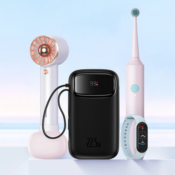 Фото - Батарея мобільна Baseus 20000mAh Qpow2 22.5W PD,QC3.0 USB-A, USB-C In/Out, with built-in USB-C/Lightning cable (P10055002113-00)