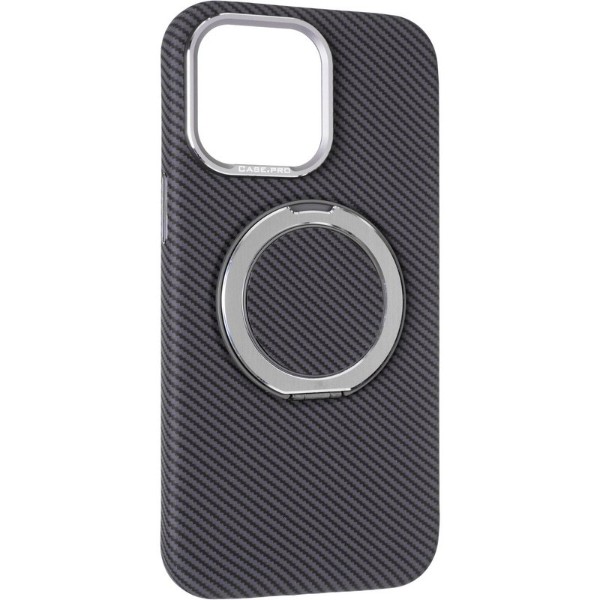 Фото - Чехол для смартфона Gelius Carbon Ring Stand 360 for iPhone 15 Pro Max Grey (98586)