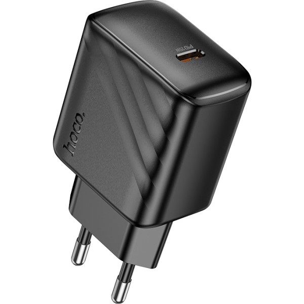 Фото - Мережевий зарядний пристрій HOCO CS24A Puerto single-port PD25W charger (EU) Black (6942007639750)