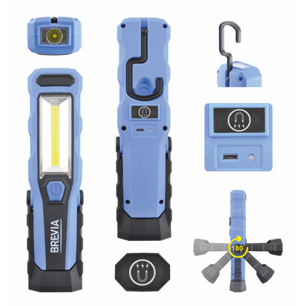 Фото - Ліхтар акумуляторний Brevia LED 3W COB+1W LED 300lm, 2000mAh, microUSB (11320)
