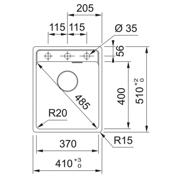 Фото - Мийка кухонна Franke Maris MRG 610-37 TL чорний матовий (114.0668.864)