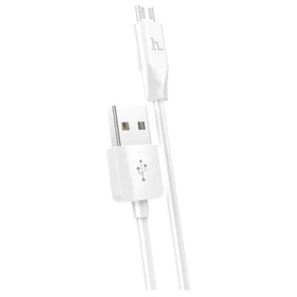 Фото - Кабель синхронізації даних HOCO X1 USB to Micro  2.4A, 2m White (6957531042686)