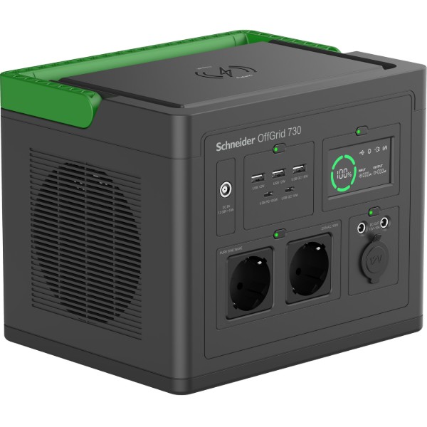 Фото - Зарядная станция универсальная APC Schneider OffGrid Portable Power Station 700, 738Wh Lithium-ion, 2 Schuko (PPS730-GR)