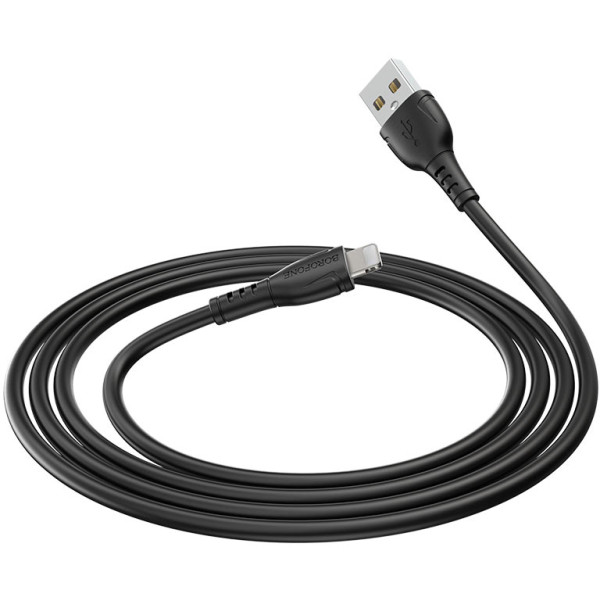 Фото - Кабель синхронізації даних BOROFONE BX51 USB to iP 2.4A,1m Black (6931474743893) Фото - Кабель синхронізації даних BOROFONE BX51 USB to iP 2.4A,1m Black (6931474743893)