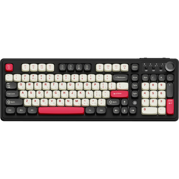 Фото - Клавиатура беспроводная игровая Ajazz AF98 PLUS Black Shark Red (AF98-PLUS-BSR)