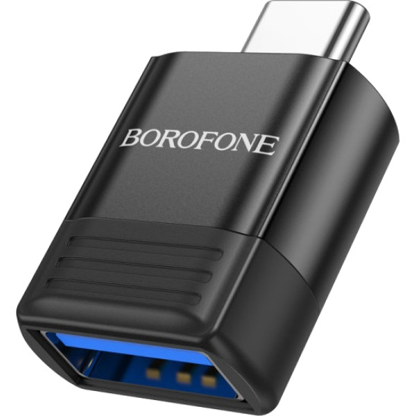 Фото - Перехідник BOROFONE BV18 Type-C male to USB female USB3.0 adapter Black (6941991104015)
