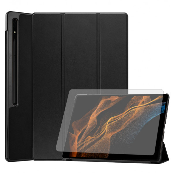Фото - Чохол для планшета AIRON Premium for Samsung Galaxy Tab S8 Ultra 14.6 2022 із захисною плівкою та серветкою Вlack (4822352781090)