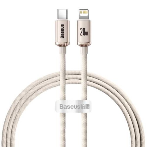 Фото - Кабель Baseus Crystal Shine Series Fast Charging Data Cable Type-C to iP 20W 1.2m Pink (CAJY001304)