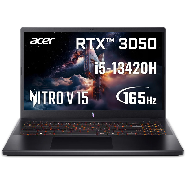 Фото - Ноутбук ігровий Acer Nitro V 15 ANV15-52-58XP (NH.QV3EU.006) Obsidian Black