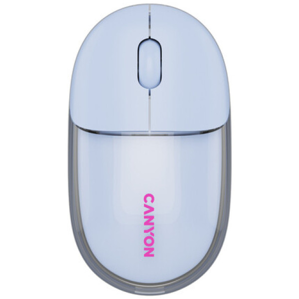 Фото - Миша бездротова Canyon OnClick 24 Dual-mode Silent Transparent/Blue (CNS-CMSW24BL)