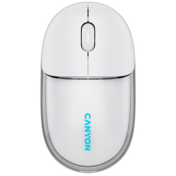 Фото - Миша бездротова Canyon OnClick 24 Dual-mode Silent Transparent/White (CNS-CMSW24W)