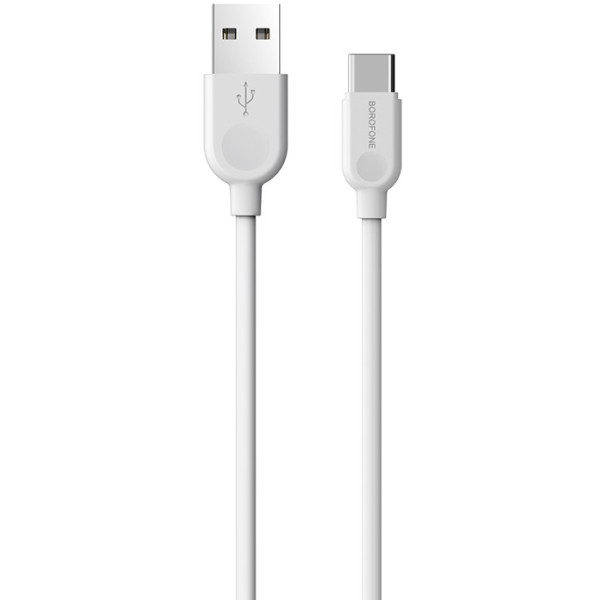 Фото - Кабель синхронізації даних BOROFONE BX14 USB to Type-C 2.4A 3m White (6957531090397)