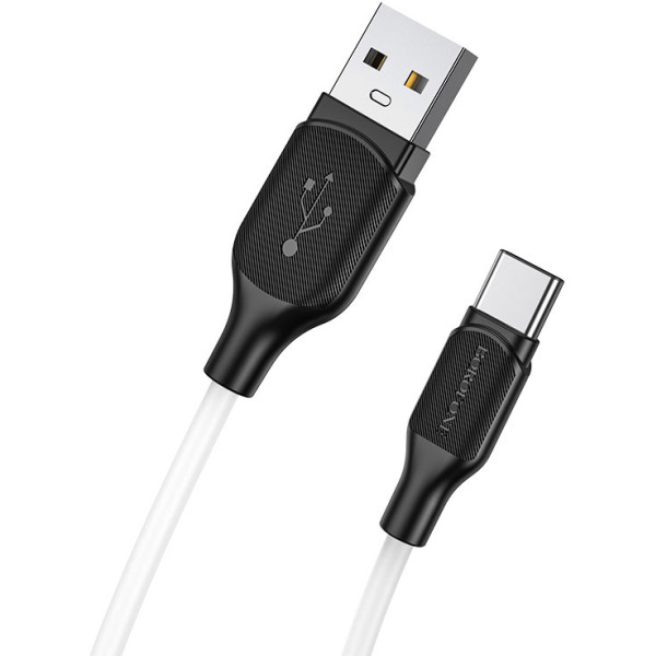 Фото - Кабель синхронізації даних BOROFONE BX42 USB to Type-C 3A, 1m White (6931474736772)
