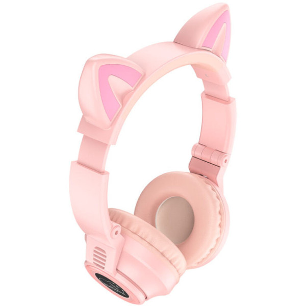Фото - Навушники повнорозмірні бездротові BOROFONE BO18 Pink (6974443384963)