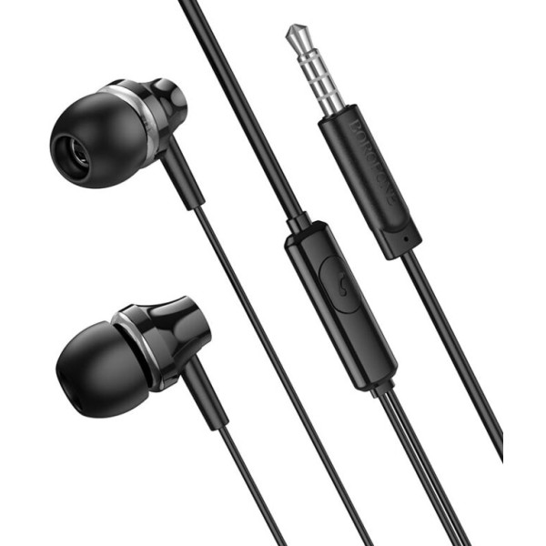 Фото - Навушники вкладиші дротові BOROFONE BM74 Singer universal earphones with microphone Black (6974443388220)
