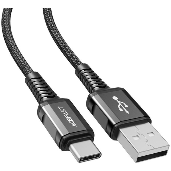 Фото - Кабель AceFast C1-04 USB to Type-C 3A, 1.2m Black (6974316280545)