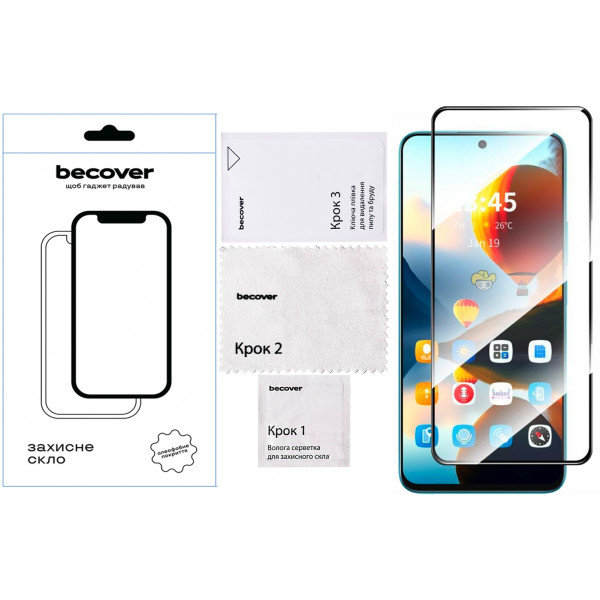 Фото - Захисне скло для смартфону BeCover for Infinix Hot 50 Pro (X6881) Black (712488)