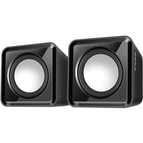 Фото - Комп'ютерна акустика компактна 2.0 REAL-EL S-10 Black (EL121100020) Фото - Комп'ютерна акустика компактна 2.0 REAL-EL S-10 Black (EL121100020)