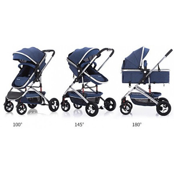 Фото - Коляска трансформер універсальна Jiaobei High landscape Blue (808)