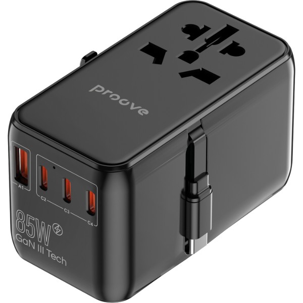 Фото - Переходник Евро 220В Proove Trip 85W Black (TATR85130001)
