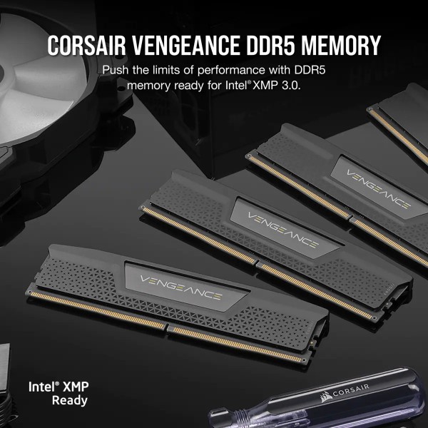 Фото - Пам'ять DDR Corsair DDR5 2x16GB/5200 Vengeance Black (CMK32GX5M2B5200C40)
