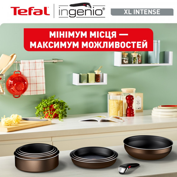 Фото - Набір посуду зі знімною ручкою Tefal L1509473 Ingenio XL Intense 10 пр