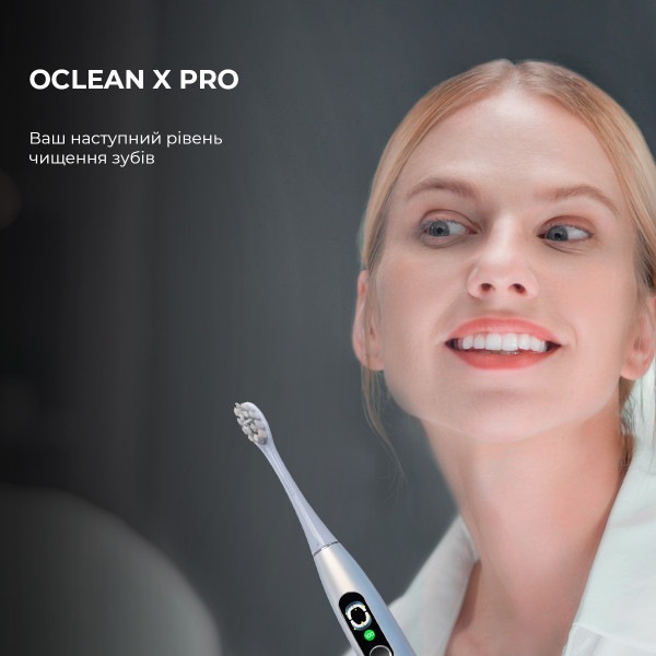 Фото - Зубная щетка электрическая Oclean X Pro Digital Electric Toothbrush Glamour Silver (6970810552560)