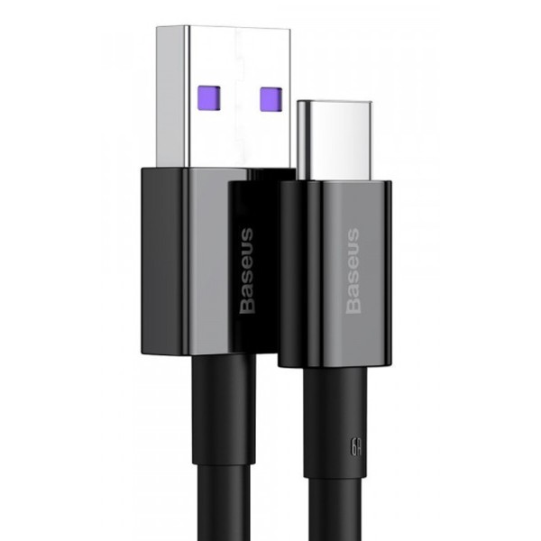 Фото - Переходник Baseus Superior Fast Charging USB-USB-C 1m Black (CATYS-01)