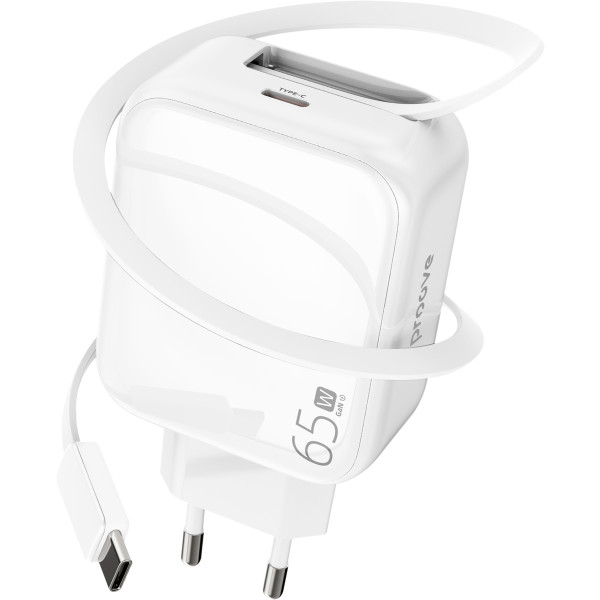 Фото - Сетевое зарядное устройство Proove Fixtape GaN Type-C 65W white (WCFP65010202)