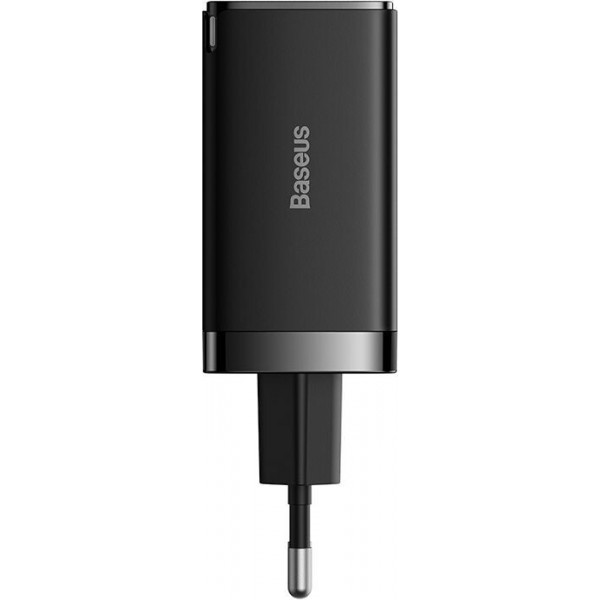 Фото - Мережевий зарядний пристрій Baseus 65W GaN5 Pro 2C+U (CCGP120201) Black