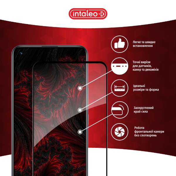 Фото - Защитное стекло для смартфона Intaleo Full Glue for Realme 8 (1283126523267)