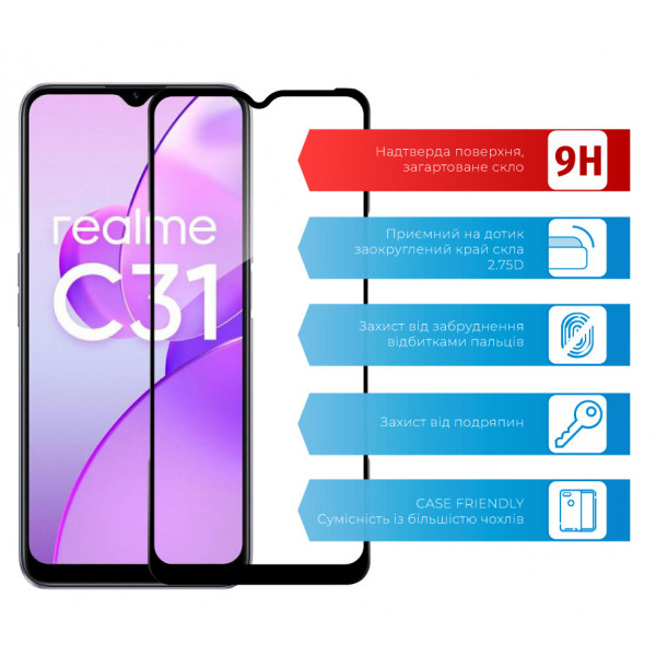 Фото - Захисне скло для смартфону ACCLAB Full Glue for Realme C31 (1283126540721)
