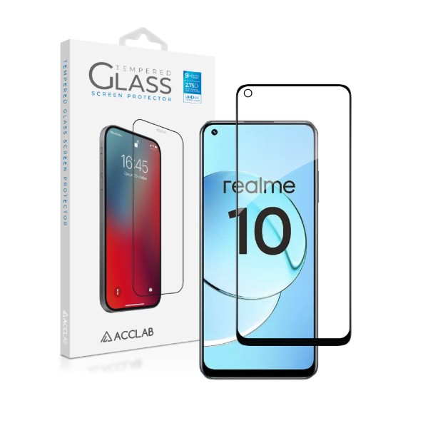 Фото - Защитное стекло для смартфона ACCLAB Full Glue for Realme 10 4G Black (1283126551437)