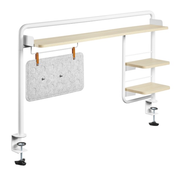 Фото - Настільна полиця-органайзер OfficePro DS253WW White/Wood Фото - Настільна полиця-органайзер OfficePro DS253WW White/Wood