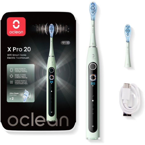 Фото - Зубна щітка електрична Oclean X Pro 20 Electric Toothbrush Green (6970810556902)